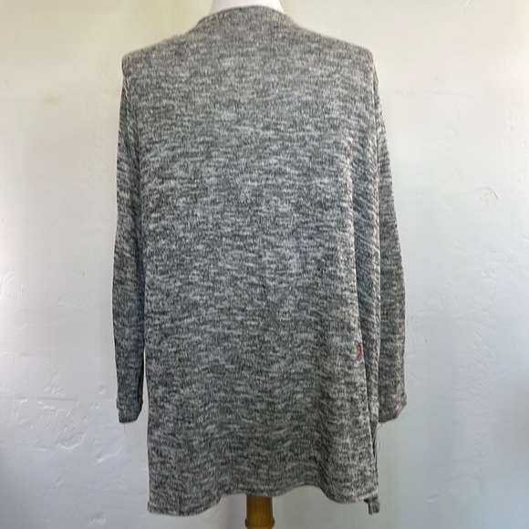 Divided H&M Black and White Open Front Long Sleeve Knit Sweater Size Large - Picture 5 of 9